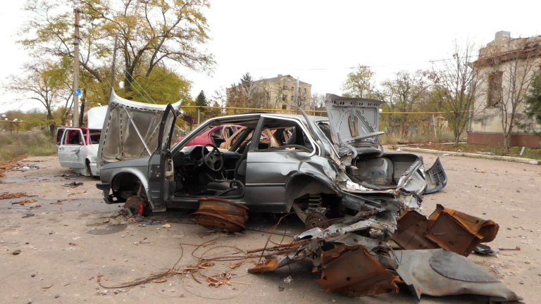 Викрадена та знищена росіянами техніка в Бериславському районі Херсонщини