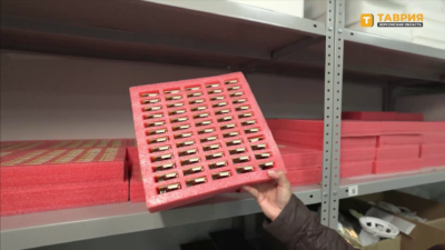 Мікросхеми виготовлені на ТОВ "Електороніка". Жовтень 2025 року. Фото з російських джерел 